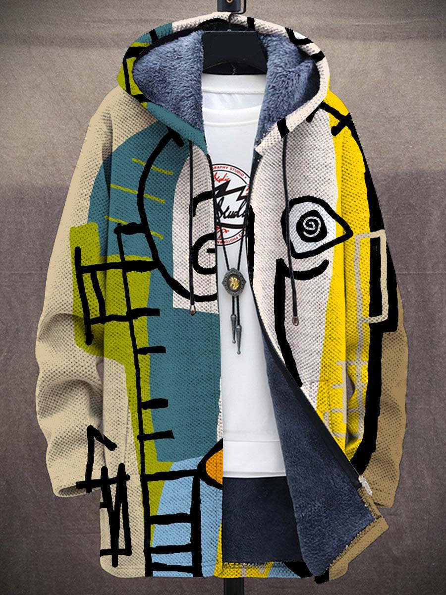 Bindi™ - Chaqueta con capucha de lujo inspirada en el arte con cremallera