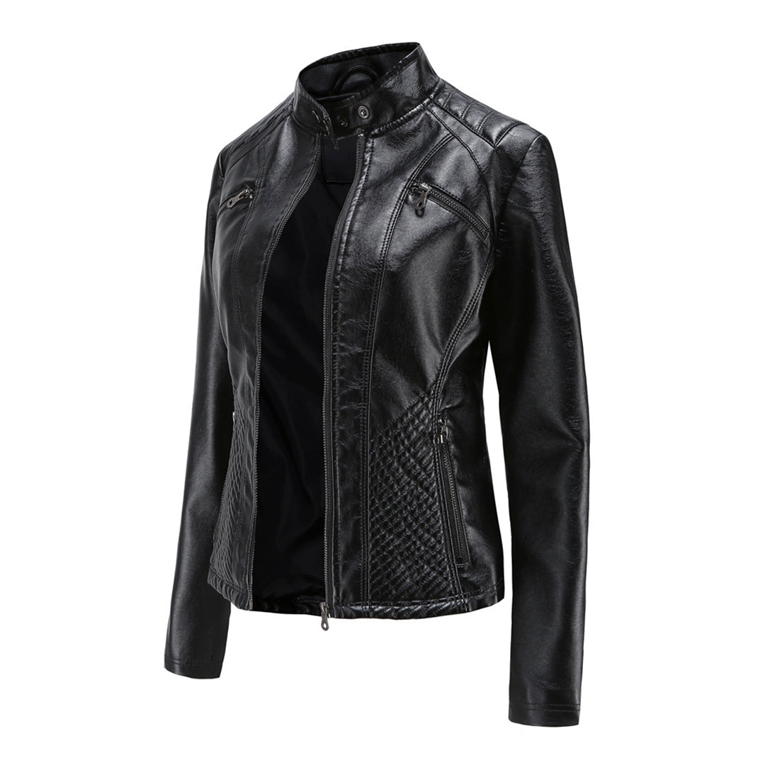 Heather | Women Classic Zip-up Biker jacket