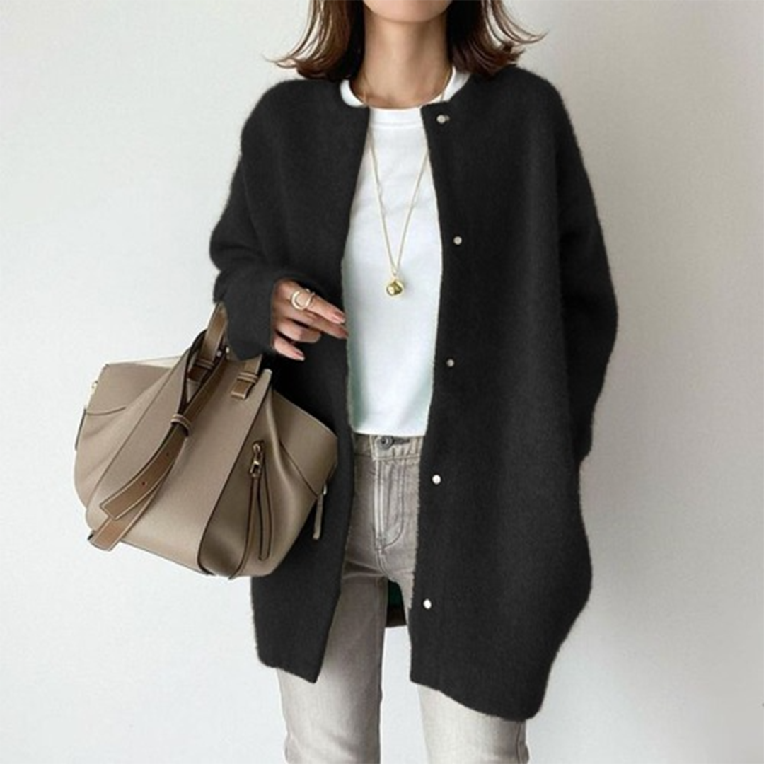 Amélie Cardigan Femme – Gilet en Coton Élégant et Léger au Style Sophistiqué