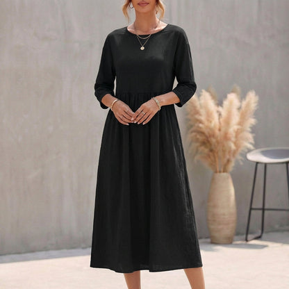 Breezy Bohemian Midi Dress - Effortless Chic for Sunny Days