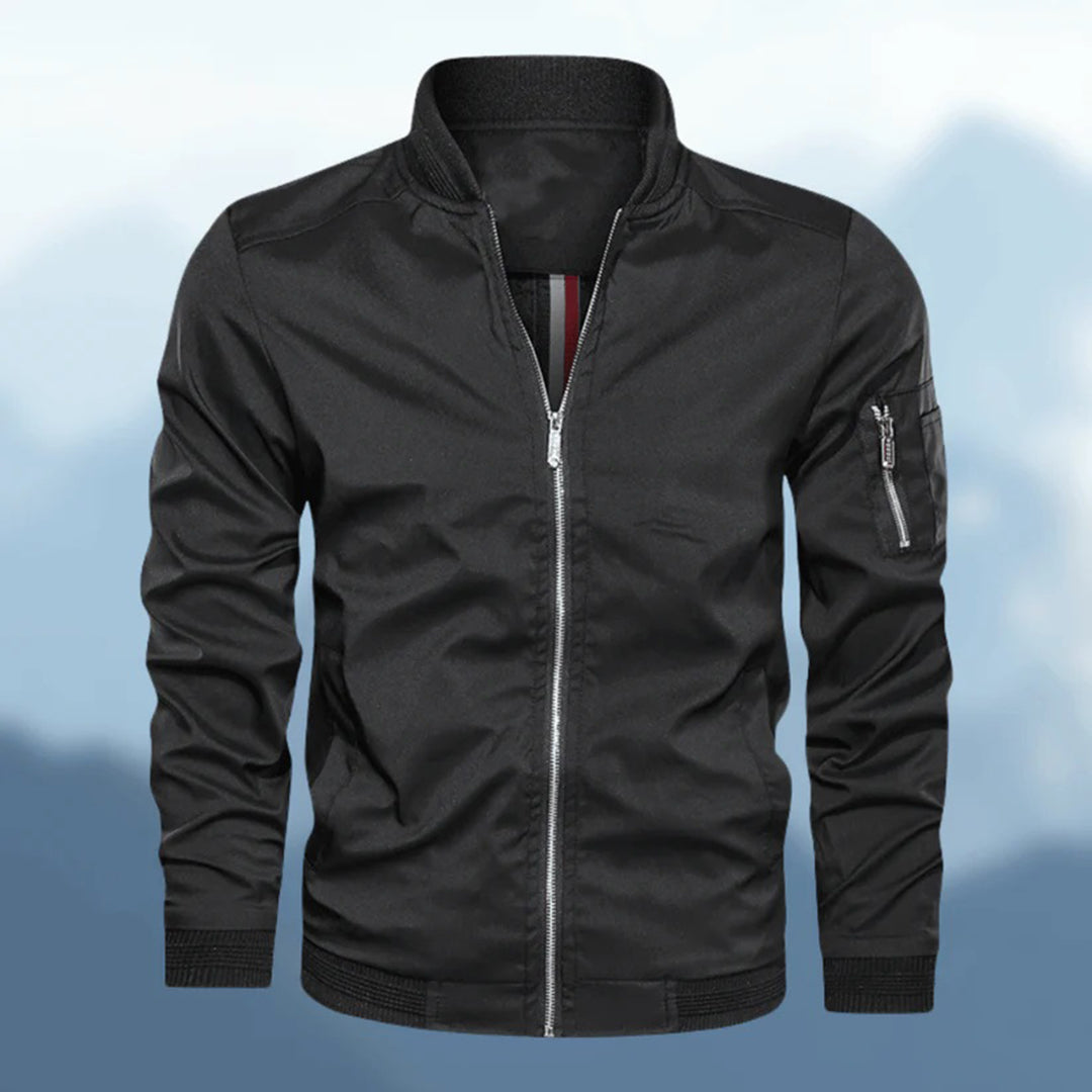 Gray | Trendy Slim Fit Bomber Jacket For Men