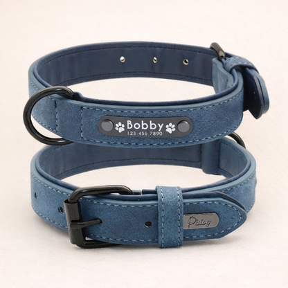 Personalized Leather Dog Collar with Free Engraving