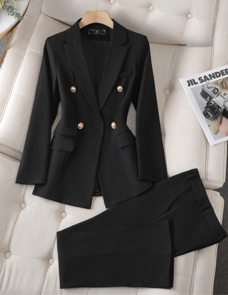 Elegant Blazer og Bukse Sæt til Selvbevidste Kvinder - Nova