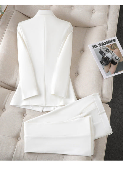 Elegant Blazer og Bukse Sæt til Selvbevidste Kvinder - Nova