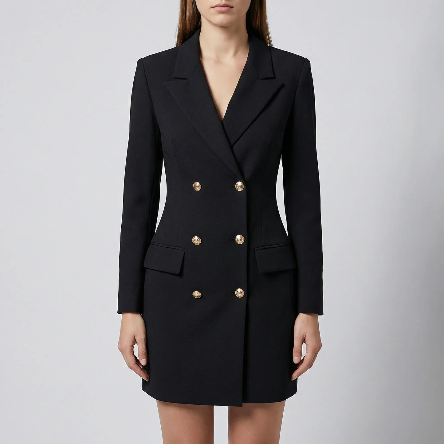 Blazer kjole | Double breasted kjole med figursyet pasform