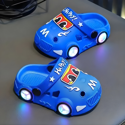 KidVroom - Pantofole LED Per Bambini Con Ruote Luminose e Cinturino