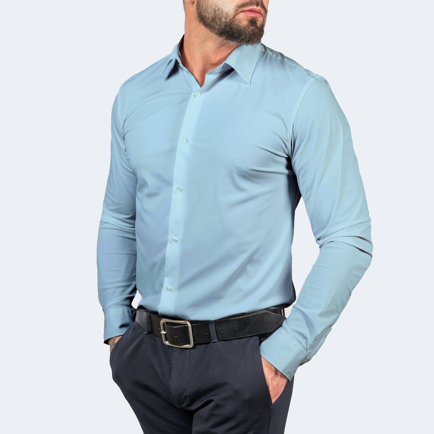 Adriel - Mens Long Sleeve Stretch Shirt