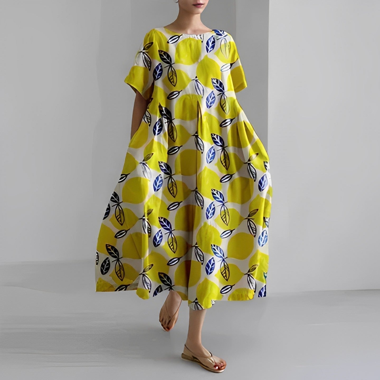 Blumenkleid Damen | Elegante Kleider mit Auffälligem Druck | Bequeme Passform für Kreative Anlässe 5