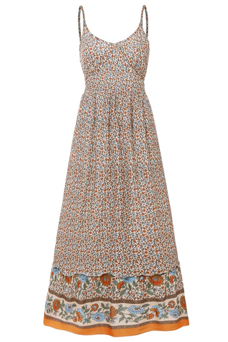 Boho Maxi Dress Empire Waist