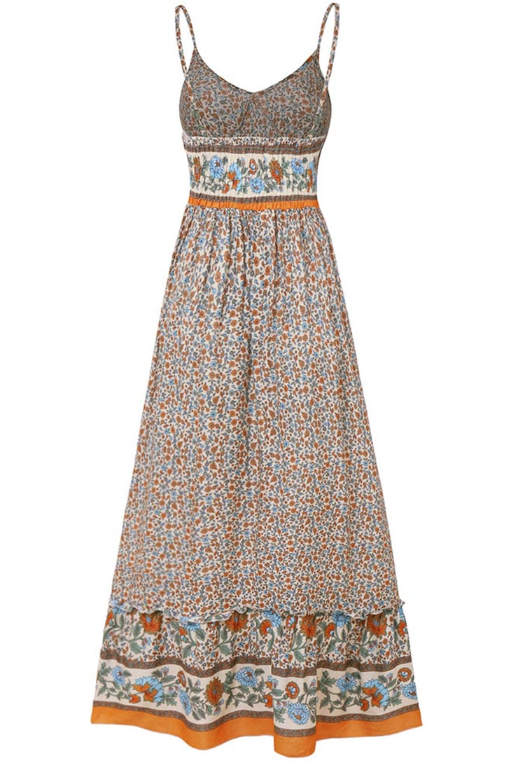 Boho Maxi Dress Empire Waist