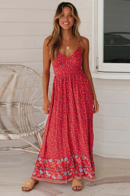 Boho Maxi Dress Empire Waist