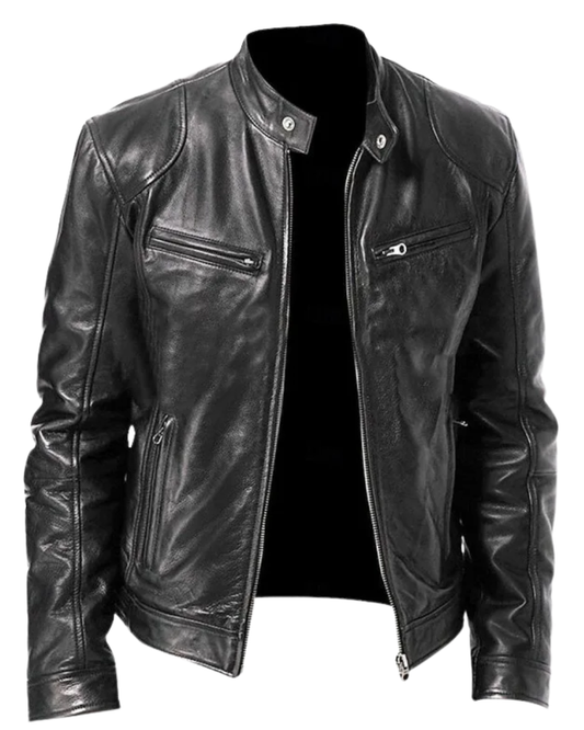 Lorcan - Biker Style Zip Up Jacket