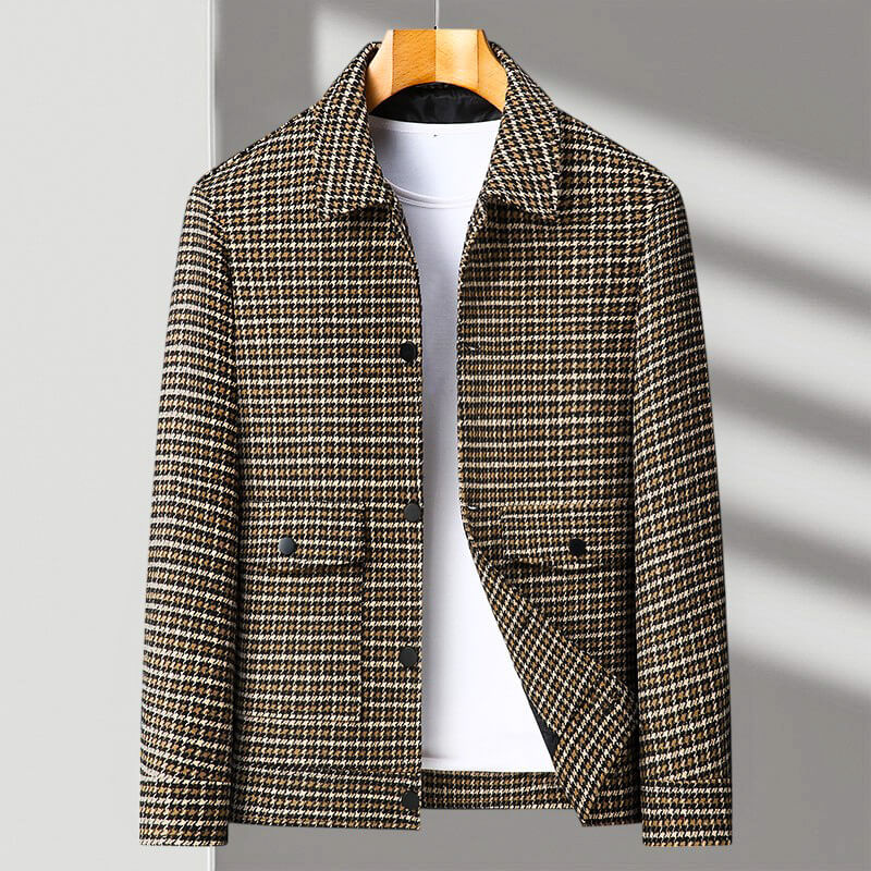 Chic Malcolm Houndstooth Jacket for a Stylish Look