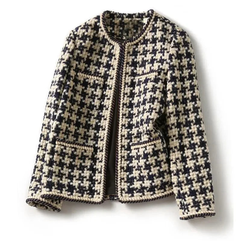 Veste Femme Tweed Yori Fashion – Style Classique Élégant à Motif
