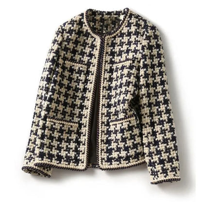 Veste Femme Tweed Yori Fashion – Style Classique Élégant à Motif