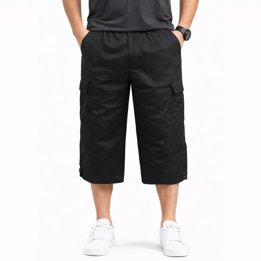 Herre Cargo Shorts – Elastisk Talje – Flere Lommer