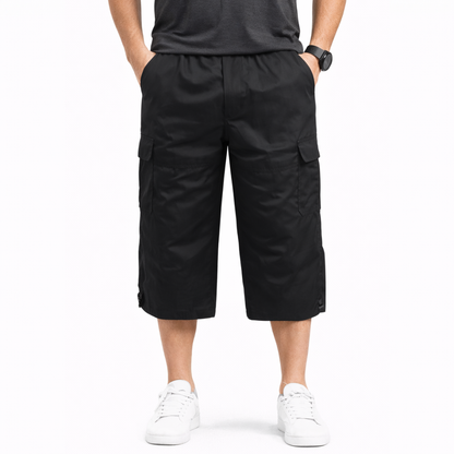 Herre Cargo Shorts – Elastisk Talje – Flere Lommer