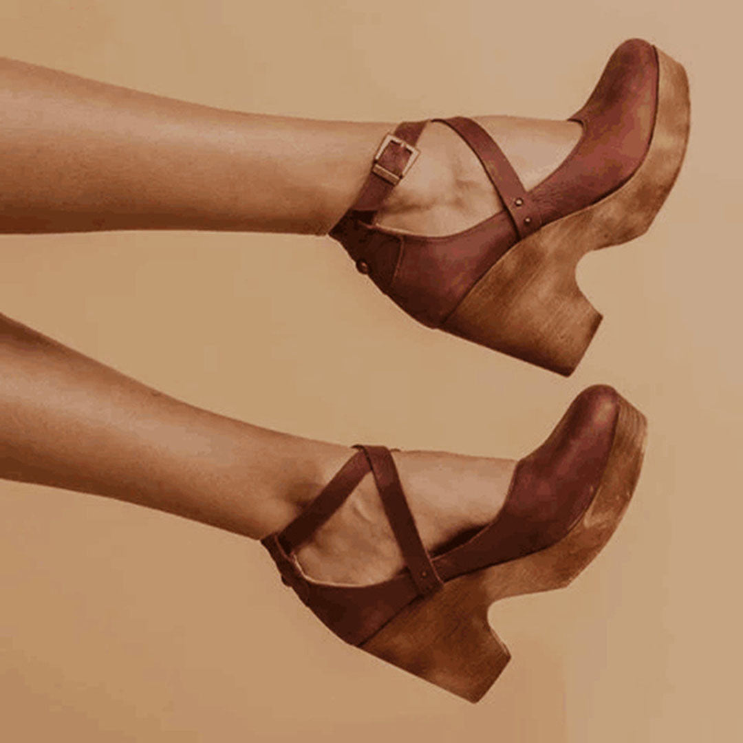Mia | Women elegant Closed Toe Wedge heels