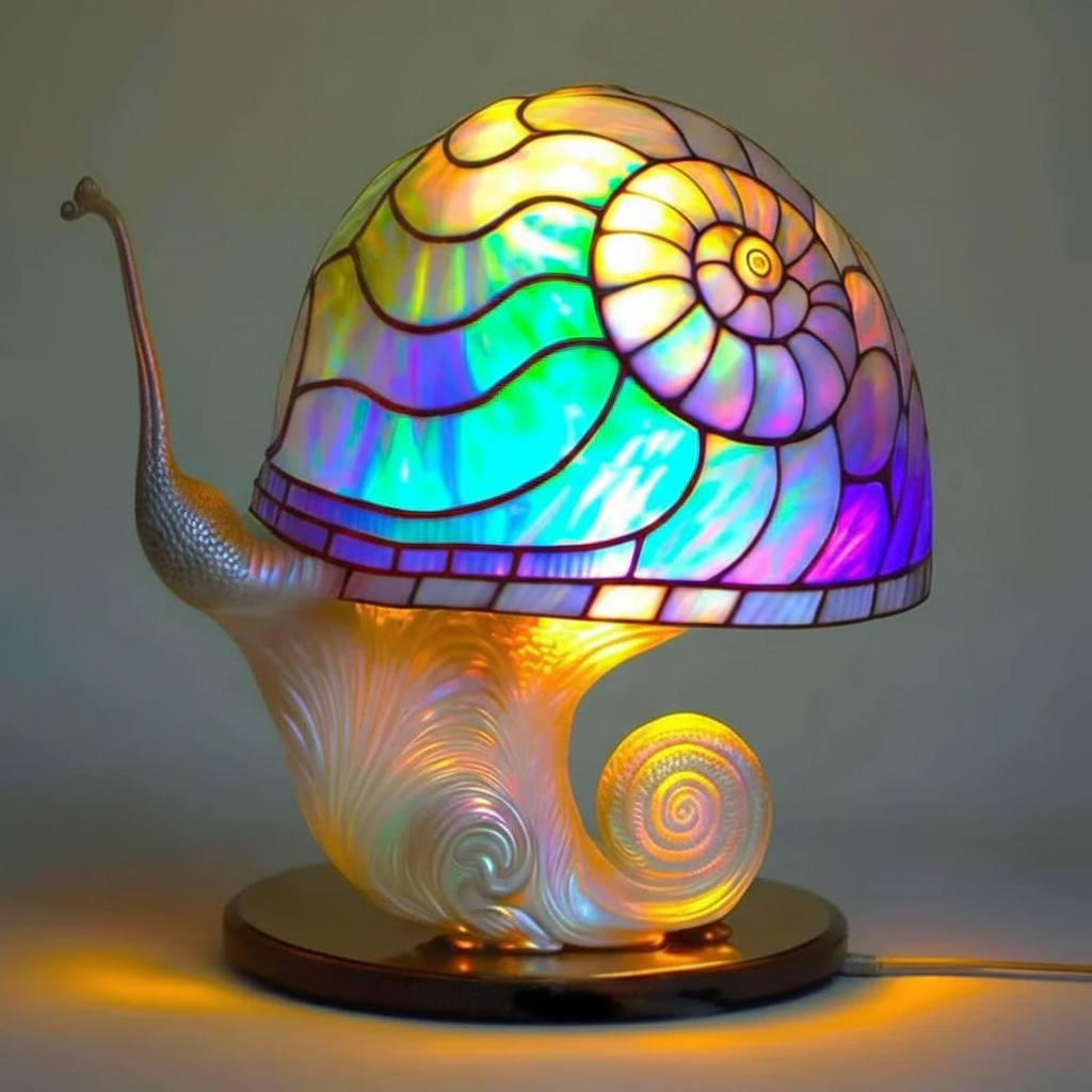 Bunte Glasin Glas Tischlampe - Glowmoss