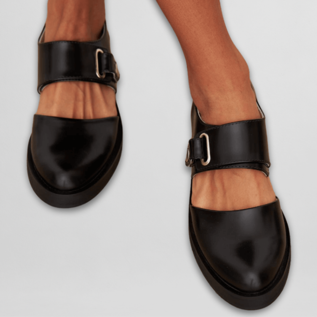 Women’s Elegant Strap Shoes Classic Low Heel Comfortable Buckle Stylish Smart Casual Footwear