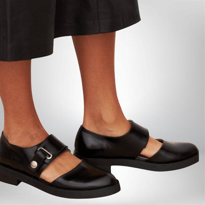 Women’s Elegant Strap Shoes Classic Low Heel Comfortable Buckle Stylish Smart Casual Footwear