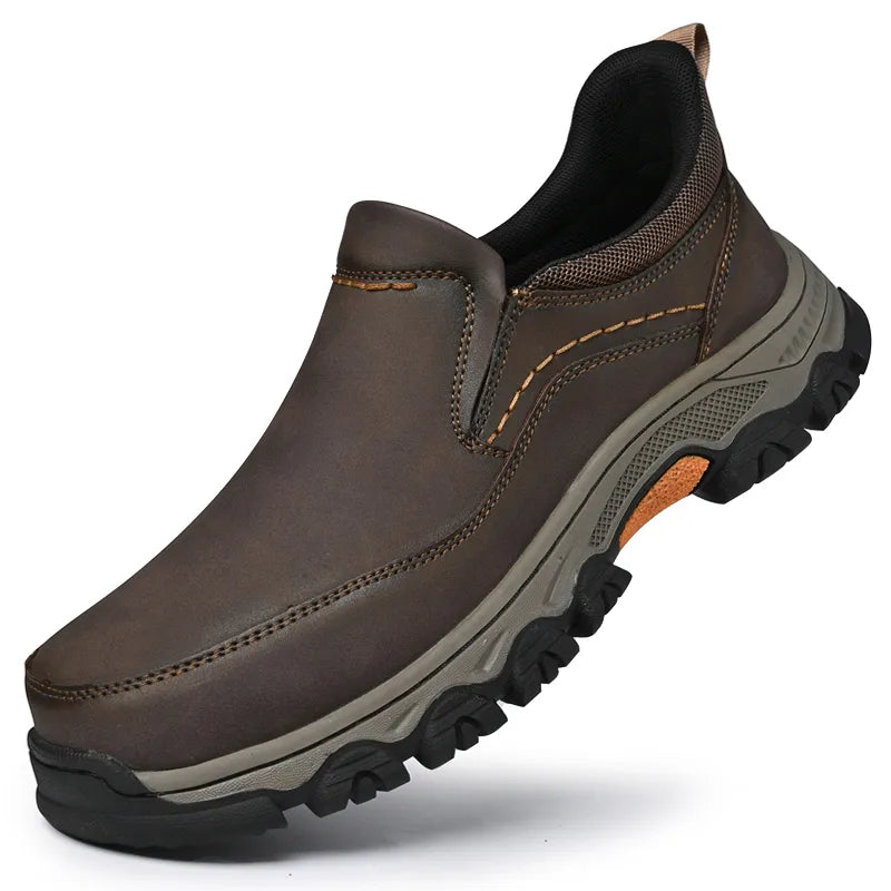 Trek - Men's Genuine Leather Orthopedic Walking Shoes