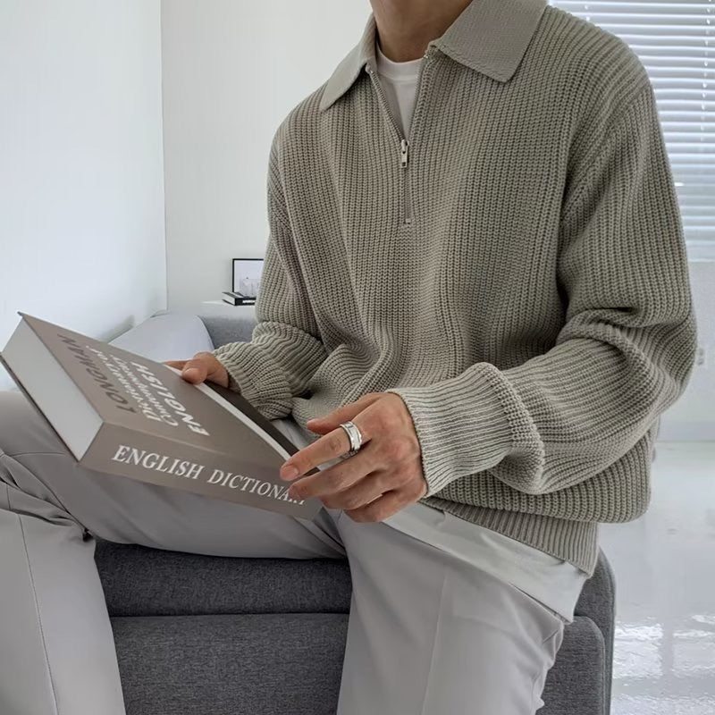 RASON Sweater med lynlås