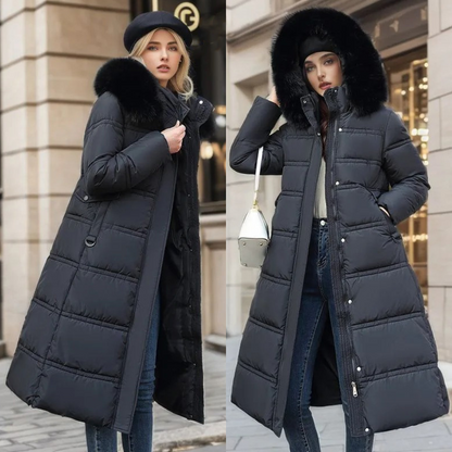 Lilian - Luxusní zimní parka s kožešinovou kapucí