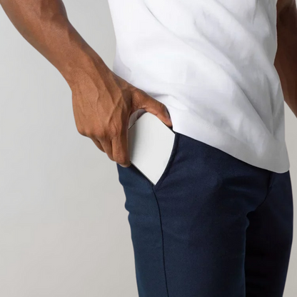 Men’s Slim Fit Chino Trousers Stretch Cotton Smart Casual Tailored Pants
