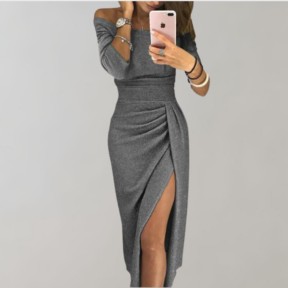 Women’s Autumn Feathered Bodycon Dress – Versatile Elegant Party Occasion Style