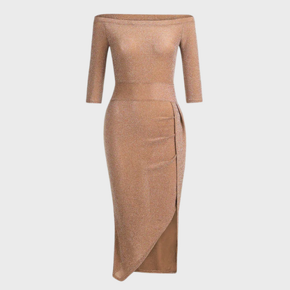 Caia Elegance™ | Das Off-Shoulder Maxi-Kleid für den Perfekten Abend