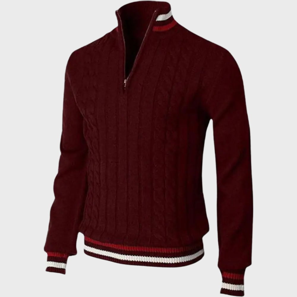 Men’s Half Zip Sweater – Stylish Comfortable Breathable Smart Casual Long Sleeve Pullover