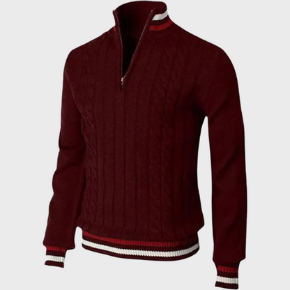Men’s Half Zip Sweater – Stylish Comfortable Breathable Smart Casual Long Sleeve Pullover