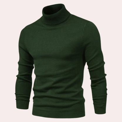 Men’s Turtleneck Jumper – Soft Cotton Knit Sweater Comfortable Stylish Casual Everyday Layering Top