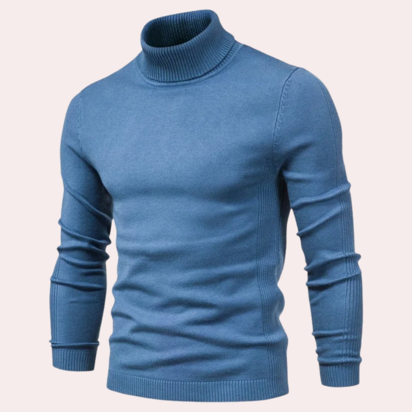 Men’s Turtleneck Jumper – Soft Cotton Knit Sweater Comfortable Stylish Casual Everyday Layering Top