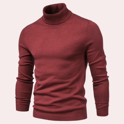 Men’s Turtleneck Jumper – Soft Cotton Knit Sweater Comfortable Stylish Casual Everyday Layering Top