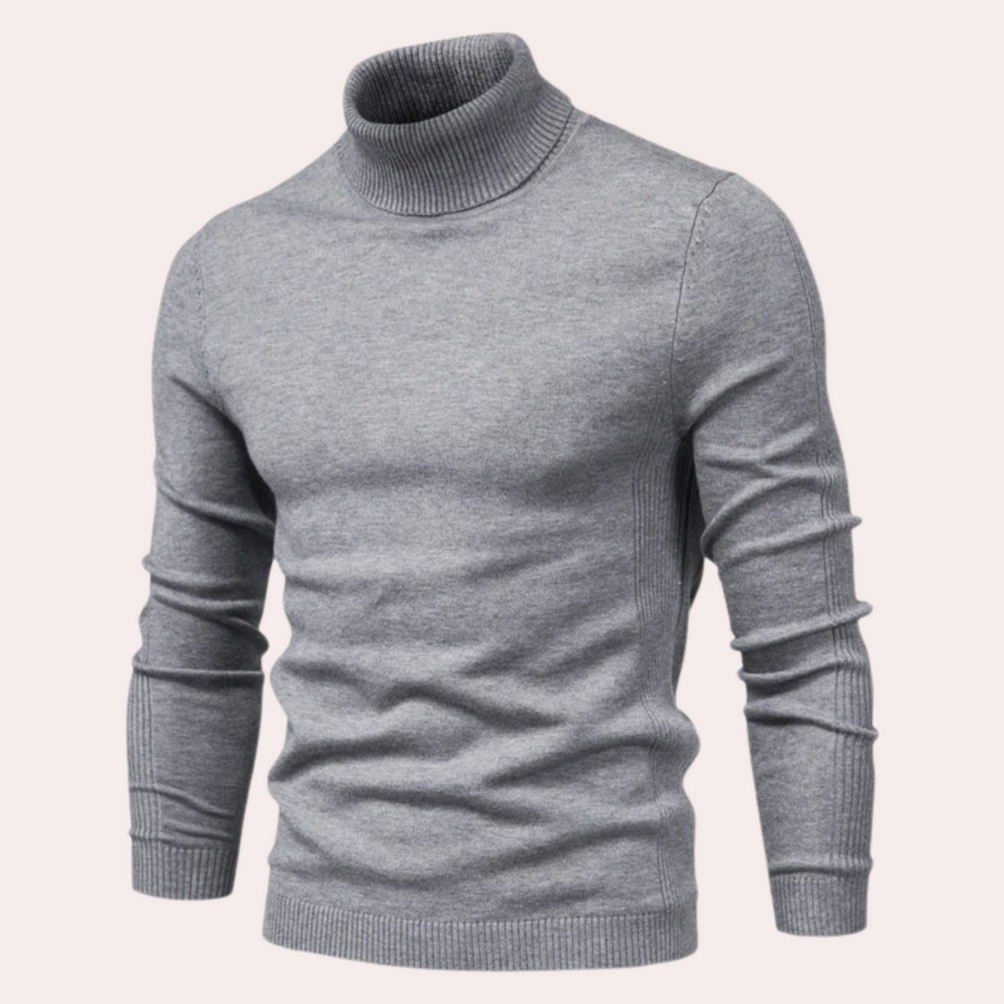Men’s Turtleneck Jumper – Soft Cotton Knit Sweater Comfortable Stylish Casual Everyday Layering Top