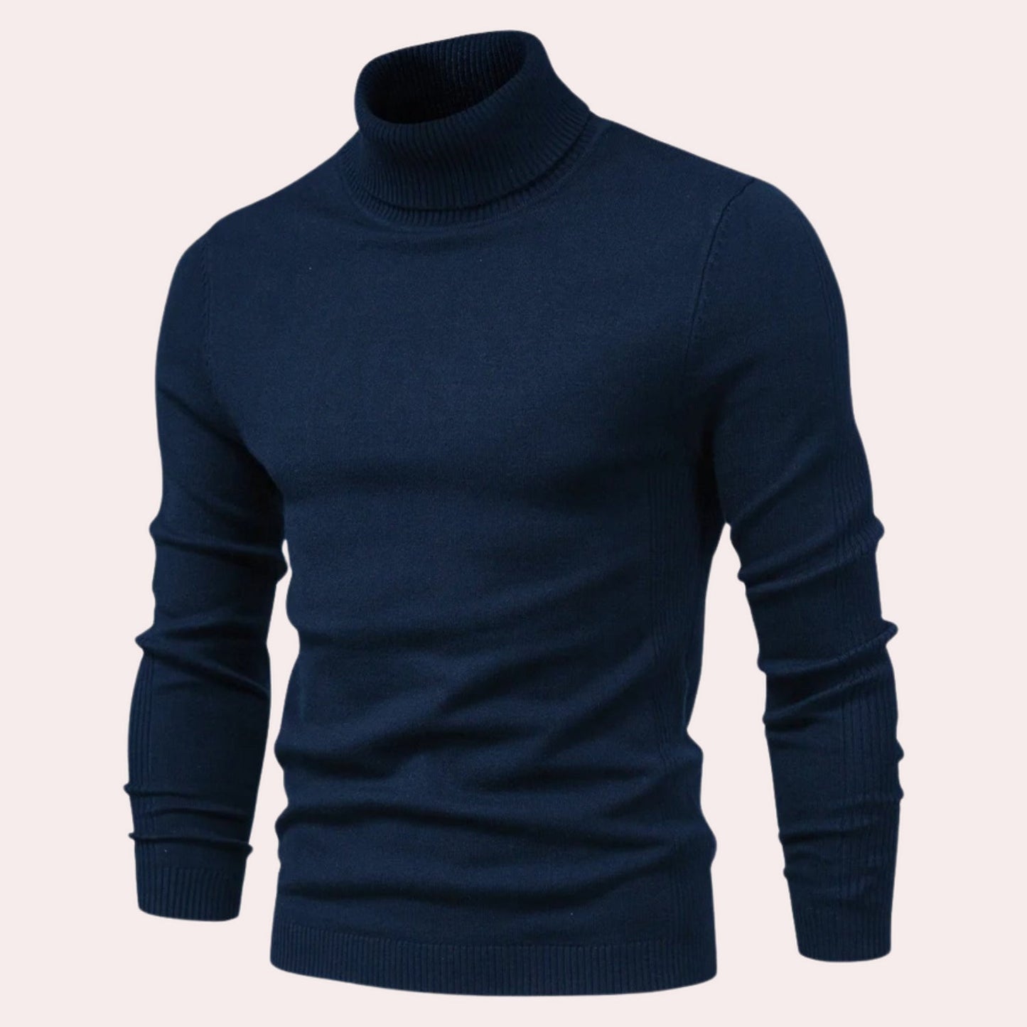 Men’s Turtleneck Jumper – Soft Cotton Knit Sweater Comfortable Stylish Casual Everyday Layering Top
