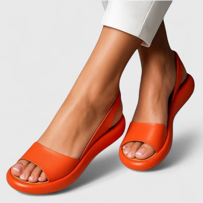 Women's Open Toe Platform Wedge Slingback Sandals