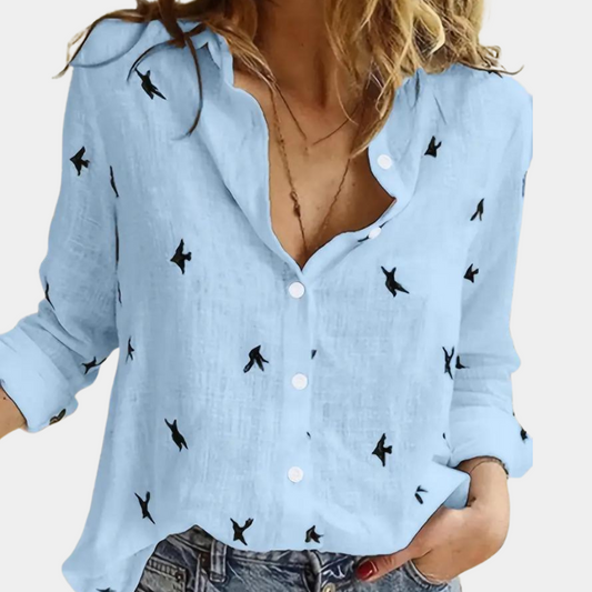 Élégante blouse à manches longues - Laumina - Femme-Chemisier-PARIS FEMME
