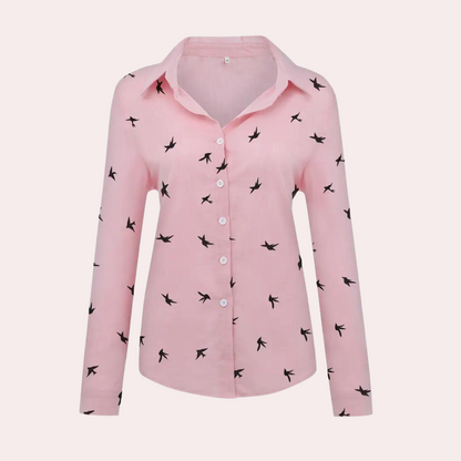 Élégante blouse à manches longues - Laumina - Femme-Chemisier-PARIS FEMME