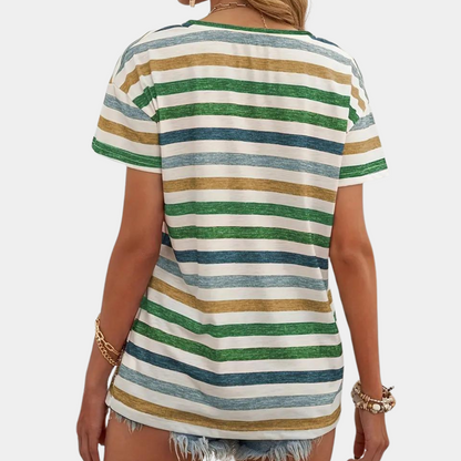 Lässiges gestreiftes T-Shirt für Frauen - Poppy