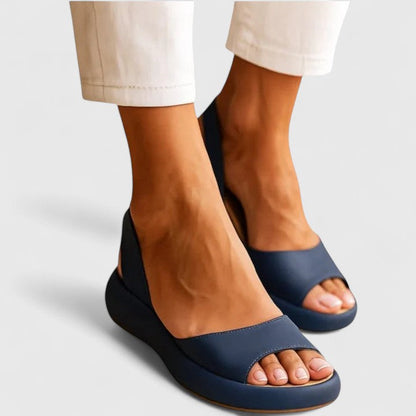 Women's Open Toe Platform Wedge Slingback Sandals