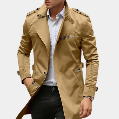 Palmer | Slim Fit Double Breasted Trench Coat Men