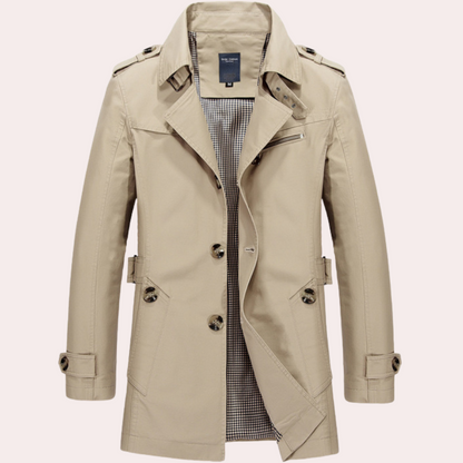 Palmer | slim fit dwurzędowy Trench coat Men