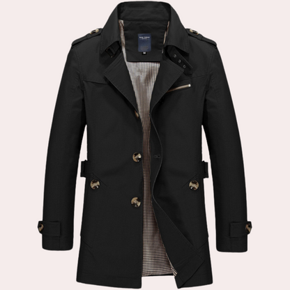 Palmer | slim fit dwurzędowy Trench coat Men