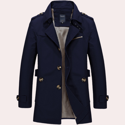 Palmer | slim fit dwurzędowy Trench coat Men