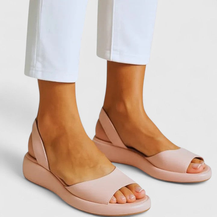 Women's Open Toe Platform Wedge Slingback Sandals