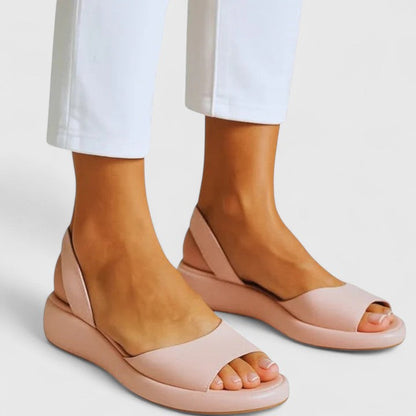Women's Open Toe Platform Wedge Slingback Sandals