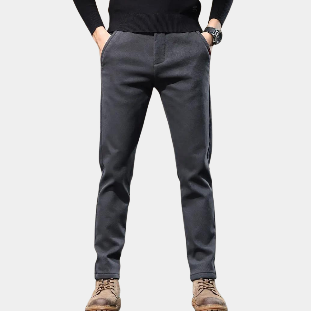 Men’s Slim Fit Trousers Tapered Stretch Smart Everyday Pants